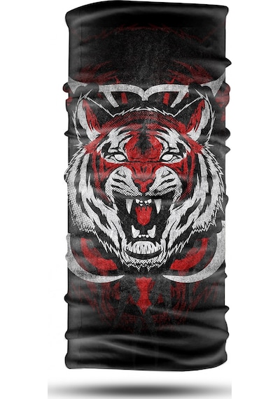 Dair Kırmızı Kaplan Desenli Motosiklet Bandana Boyunluk Outdoor Balakl