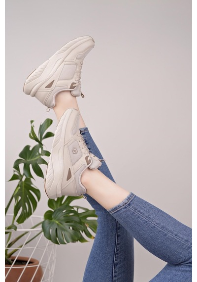 Nesilshoes Nesil Shoes Queen 2105 Kum Kadın Senakers