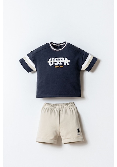 U.s. Polo Assn. Erkek Bebek Antrasit Şort Takım Gri