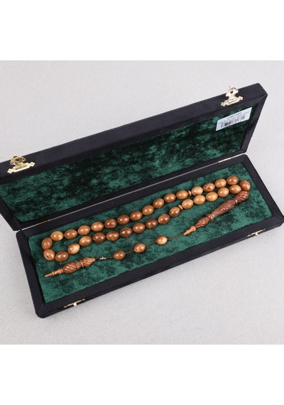 Kuka Usta İşi İmzalı Özel El İşi Oyma İmame Ve Hitame Beyzi Kesim 12x16mm Tesbih