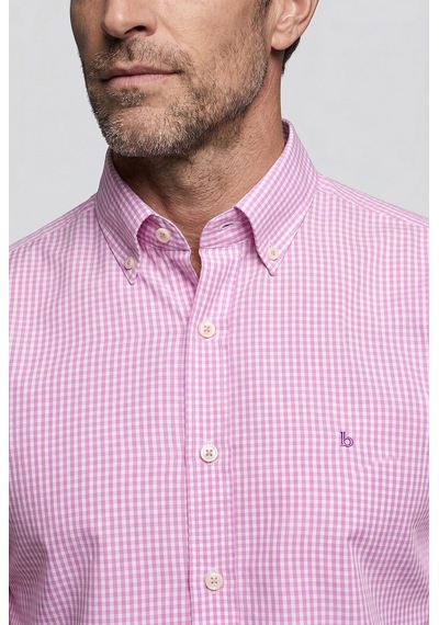 Bisse Pembe Regular Fit Cepsiz Uzun Paşa Yaka Gömlek Gmeks261040 C29