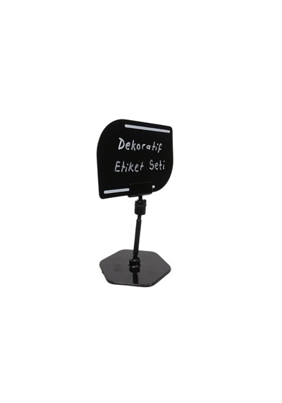 10 Adet Standlı Etiket Tutucu & 9 x 6 CM Silinebilir Siyah Etiket
