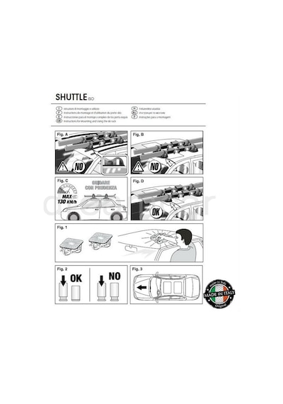 Shuttle Mıknatıslı Kayak Bagajı Made İn Italy