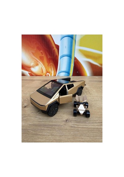 Tesla Cybertruck Diecast Pickup Tesla Model Motorlu Diecast Araba Mini