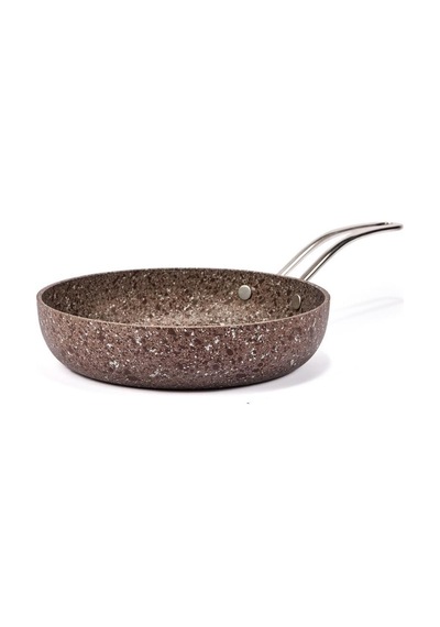 Brioni Stone Age Çizilmez Yanmaz Yapışmaz Terra 24 Cm Tava Kahverengi