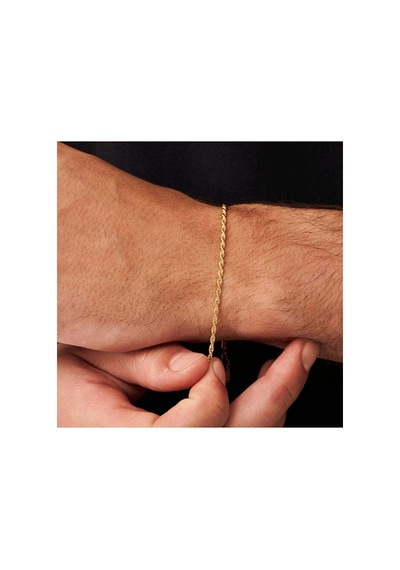 Halat Bileklik 2mm 14k Altın Kaplama