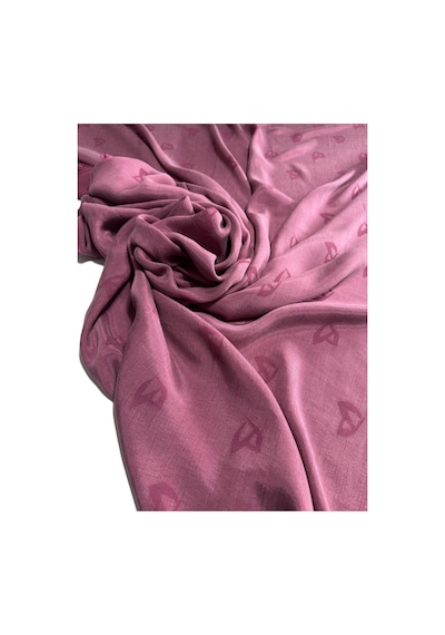 Jakarlı İpek Cupro Kumaş En 140 Cm Parlak Dökümlü Elbise, Gömlek, Kimono, Takım Ve Pantolon 1200 -1 Gül Kurusu Geometrik Desen
