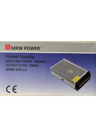 Mervesan Mrw-250-12 12 Volt 20 Amper Metal Kalın Kasa Adaptör