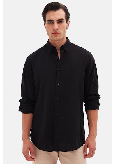 D'S Damat Ds Damat Comfort Siyah Düğmeli Yaka Rahat Kesim Keten Görünümlü %100 Pamuk Gömlek 2HC02ORT64265 Siyah D'S Damat Ds Damat Comfort Siyah Düğmeli Yaka Rahat Kesim Keten Görünümlü %100 Pamuk Gömlek 2HC02ORT64265 Siyah