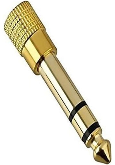 6.5 Mm To 3.5 Mm Çevirici Dönüştürücü Piyano Gitar Bağlama Amfi Ses Sistemi Uyumlu Jack Adaptör