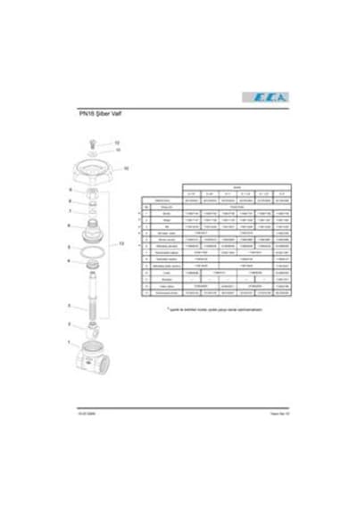 Eca 1 1/4'' Şiber Valf