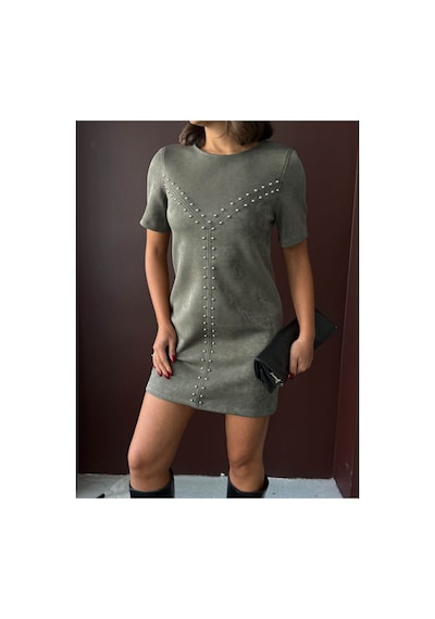 Verymoda Droplu Süet Elbise Vmf2039 Haki