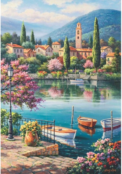 Anatolian Gölde Akşamüstü 500 Parça Puzzle village Lake Afternoo