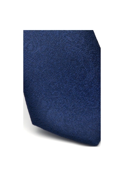 Gaffy Şal Desenli Lacivert Dokuma Kumaş Mendilli Slim Fit Kravat // Sdk-2508-2 Lacivert