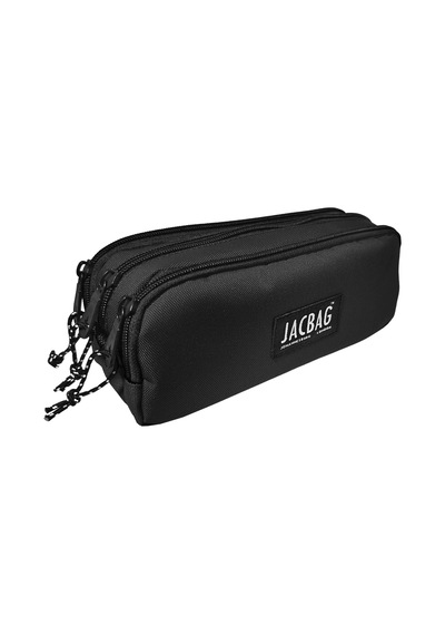 Jacbag Trıple Pouch-üç Bölmeli Kalem Kutusu Triple Pouch-siyah renkli