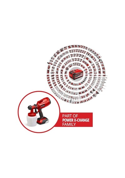 Akülü Sprey Boya Sistemi Tc-sy 18/60 Li-solo Power X-change Li-iyon, 18 V, 650 Ml/dk Püskürtme Kapasitesi, 800 Ml