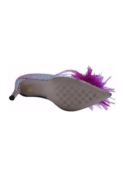 Poletto Hakiki Deri /tekstil Pembe-fusya Ayakkabı Gece/abiye 9839 44-1122 Pembe