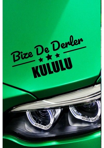 Konya Kulu Siyah Araba Etiketi Konya Bize De Derler Kululu 40x15 Cm Otomobil Sticker 40 CM - Siyah