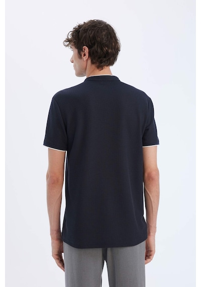 Defacto Slim Fit Dar Kesim Dik Yaka Dokulu Kısa Kollu Waffle Polo Tişört Z4262az25smnv64 Diğer