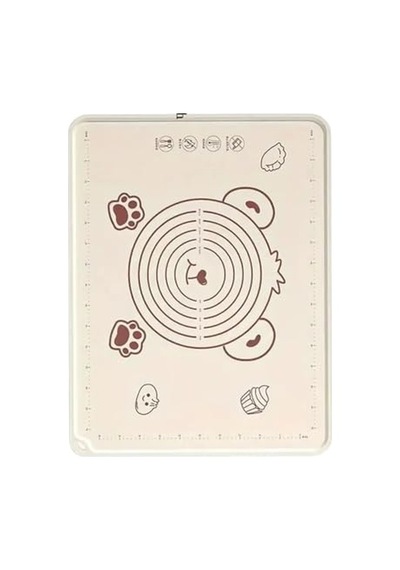 Büyük Boy Silikon Hamur Açma Matı, Krem Rengi, 50x70 Cm, Yapışmaz Ve Kaymaz Yüzey - 550 Gram