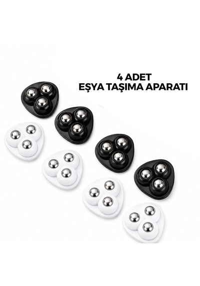 4pcs Tek Bilya Tekerlekli Poşetli Mobilya Eşya Taşıma Aparatı 360 5517 Renkli