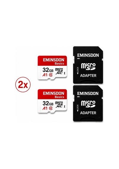 32gb 2'li Paket Hafıza Kartı Mini Kamera Ev Araç Güvelik Kamerası Uyumlu Telefon Micro Sd Class10