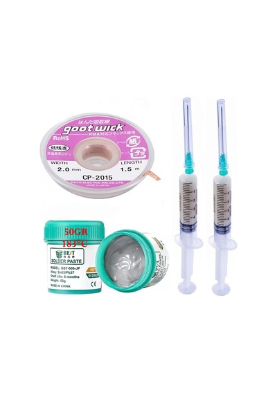 Bst-506 Çamur Lehim 50gr Lehim Temizleme Emme Teli 2,0 Mm
