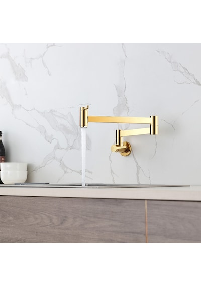 MUTFAK OCAK ÜSTÜ MUSLUK POT YENİ MODEL GOLD ALTIN DORE RENK Gold