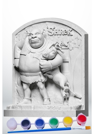 Shrek Ve Eşek 15 Cm Taş Biblo Çocuk Boyama Etkinliği