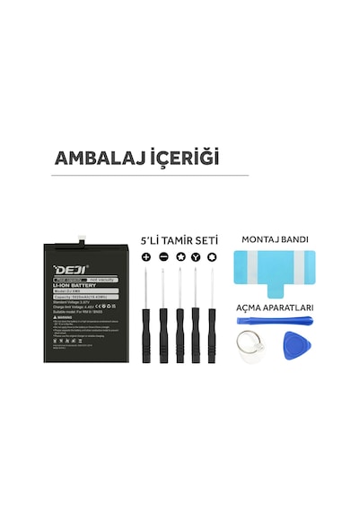 Deji Xiaomi Redmi Note 9s Uyumlu Mucize Batarya