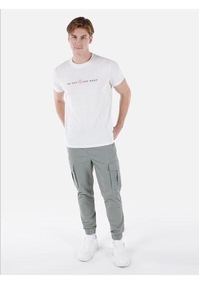 Colin's Colins Beyaz Erkek Tshirt K.Kol Cl1062935 Q1.V2 Ofw Beyaz