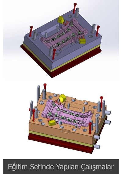 Solidworks Kalıp İleri. 3 Plakalı, Boynuz Maça, Jiggle Maça Uygulama Video Ders Eğitim Seti