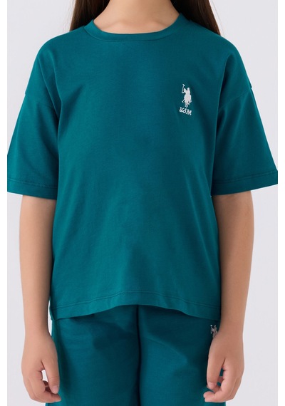 U.S. Polo Assn. U.s. Polo Assn Kız Çocuk Yeşil Bermuda Takım 5274-43885 Yeşil