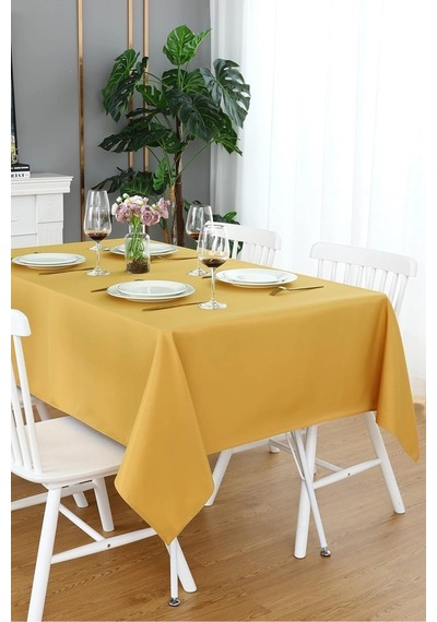 Beysüs Plastik Kullan At Masa Örtüsü Altın 137 270 Cm
