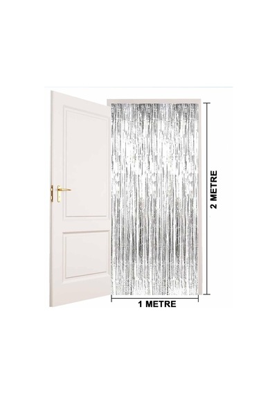 Gümüş Renk Ekstra Metalize Parlak Aklı Arka Fon Perde İthal A Kalite 1x2 Metre