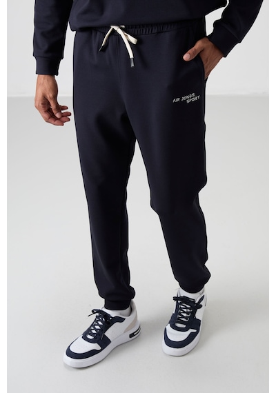 Tommy Life Lacivert Pamuklu Kalın Yumuşak Dokulu Comfort Fit Nakışlı Erkek Eşofman Takım - 85254 Lacivert
