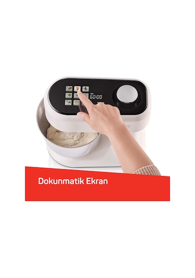 Arzum AR1190 Gastroart Stand Mikser 1500W 12 Hız Ayarı Dahili Tartı ve Fermentasyon Özelliği Krem