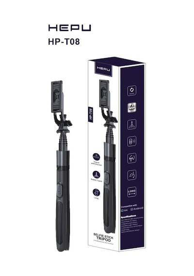 Hepu Hp-t08 Tripod Selfie Stick 150 Cm Uzayan Bluetooth Kumandalı