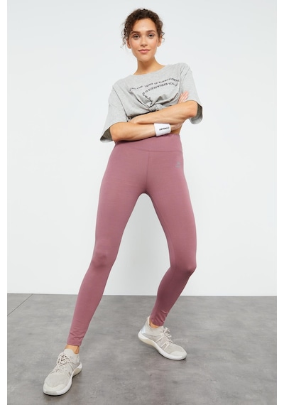 Tommylife Gül Kurusu Yüksek Bel Toparlayıcı Slim Fit Dar Paça Kadın Tayt - 94011 Gülkurusu
