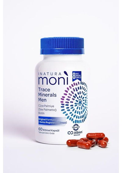 Inatura Moni Trace Minerals Men Saw Palmetto Biotin 60 Kapsül