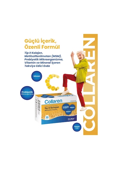 Doğası Değiştirilmemiş Tip Iı Kolajen, Metilsülfonilmetan Msm , Probiyotik Mikroorganizma, Vitamin Ve Mineral İ