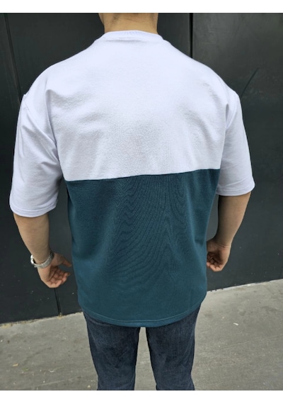 Genel Markalar Torba Cep Detaylı Parçalı T-shirt - Lacivert -