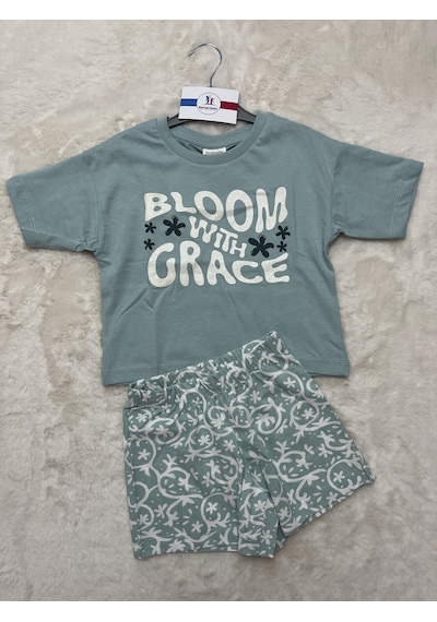 Rolypoly Blomm With Crace Şortlu İkili Kız Takım Yeşil
