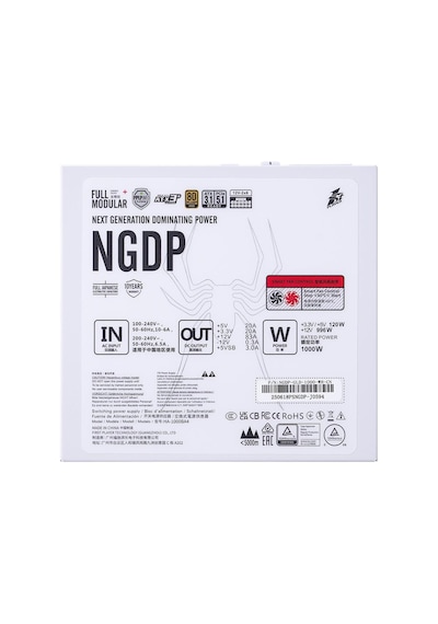 1st Player Ngdp 1000w 80+ Gold Atx3.1/pcle 5.1 Japon Kapasitör Full Modüler Apfc 10 Yıl li Be