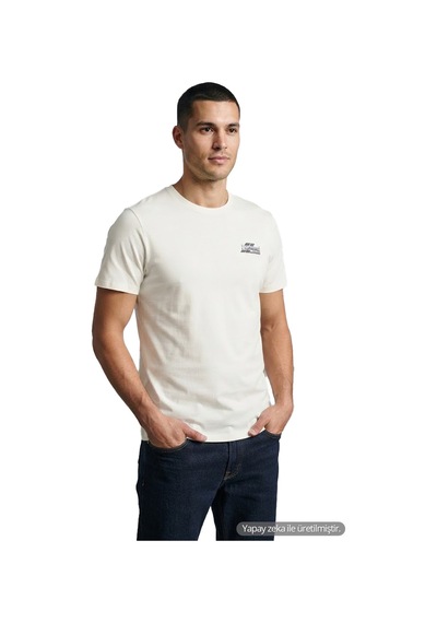 Hummel Slater Erkek Tişört KREM