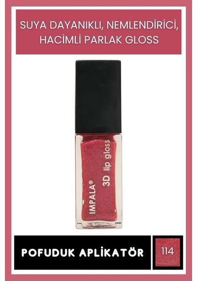 3d Lip Gloss Dudak Parlatıcı No:114