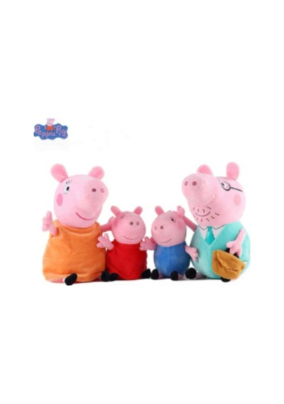 Peppa Pig Aliesi 4 Lü Peluş Oyuncak