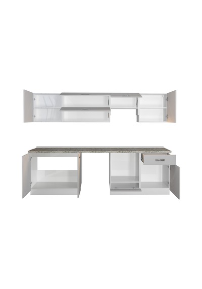 Decoraktiv Elite 280y Ankastre Fırın Modüllü Mdf Hazır Mutfak Dolabı - Tezgah Dahil - Buz Gri Açık Gri Decoraktiv Elite 280y Ankastre Fırın Modüllü Mdf Hazır Mutfak Dolabı - Tezgah Dahil - Buz Gri Açık Gri
