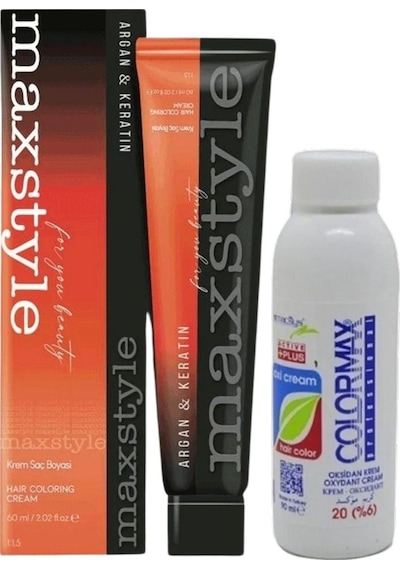 Maxstyle Sps863 Argan Ve Keratin 2025/08.43 Sultan Bakırı 60 Ml 1 Ad Saç Boyası + 1 Ad 90 Ml Oksidan