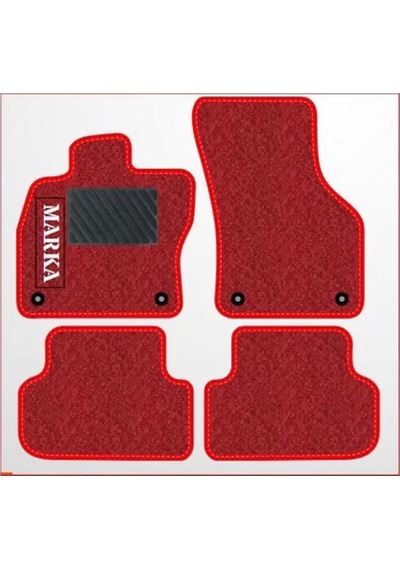Kia Ceed 2007-2011 Kırmızı Halı Kırmızı Kenar Petek Topuk